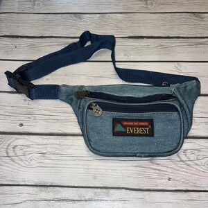 Vintage Everest Original Top Sports Denim Jean Fanny Pack Adjustable Belt Bag